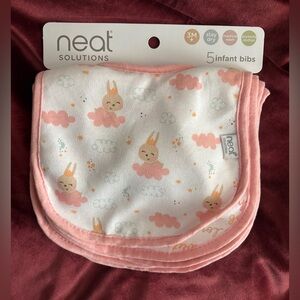 Neat Solutions 5 infant Pink bibs NWT